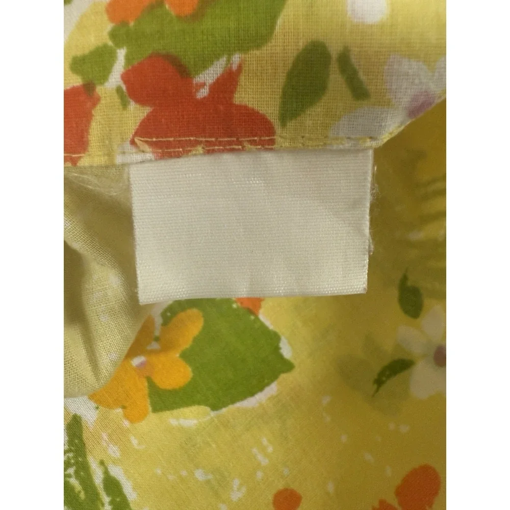 Vintage Floral Yellow Standard Pillowcase Bouquet Cheerful Cottage Country 19x31